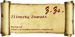 Zlinszky Zsanett névjegykártya
